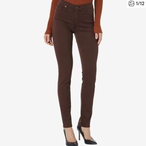 Ag Adriano Goldschmied The Prima Cigarette Leg Jeans in Charcoal Brown